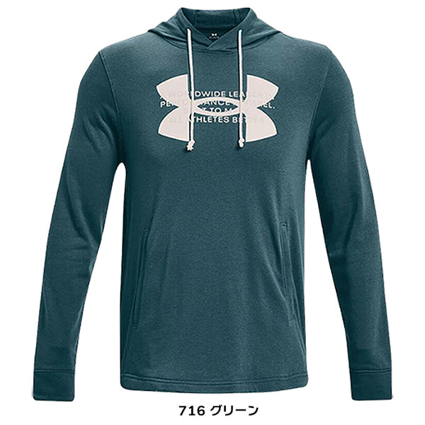 【全2色】メンズ アンダーアーマー UNDER ARMOUR UA ロゴフーディー 1373382 柄 トレーニングウエア スウェットパーカー 裏毛 フレンチテリー メランジ