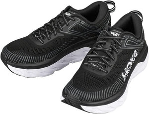 【2種類のワイズ】HOKA ONEONE ランニングシューズ ボンダイ セブン BONDI7 レギュラー ワイド 厚底 トレイル 靴 メンズ 紳士 男性 白黒 モノトーン シンプル