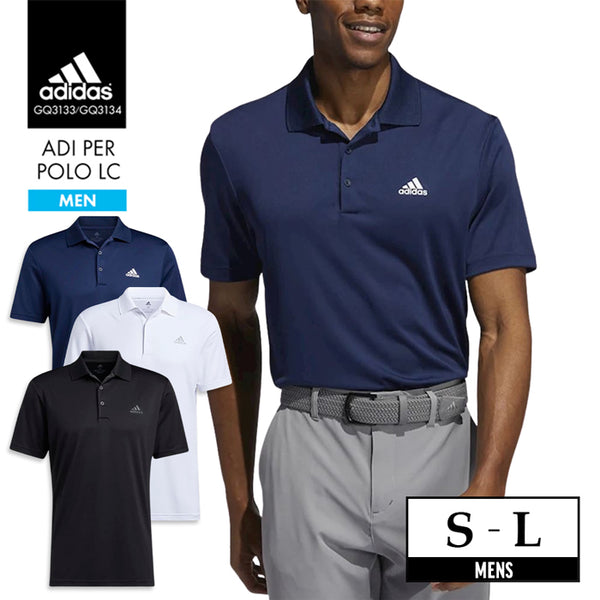 【全3色】アディダス メンズ ポロシャツ 襟付き 半袖 スポーツ  ブラック ネイビー ADI PER POLO LC GQ3133 GQ3134