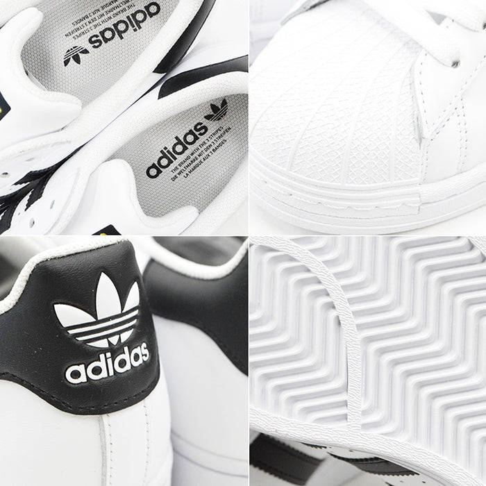 Adidas superstar outlet white black tongue