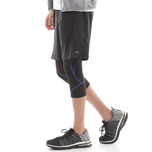 メンズ ランニング パンツ スポーツ ストレッチ 半ズボン ブラック ショートパンツ キーポケット付き