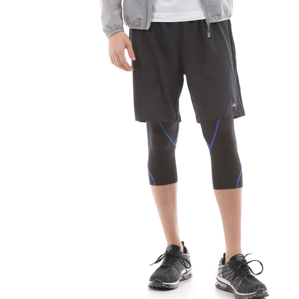 メンズ ランニング パンツ スポーツ ストレッチ 半ズボン ブラック ショートパンツ キーポケット付き