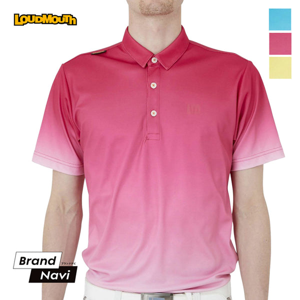 全3色】ラウドマウス メンズ 半袖 シャツ グラデーション ゴルフウェア