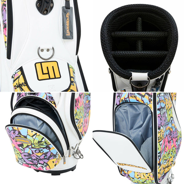 【全3色】ラウドマウス 	lm-cb0020(762999) キャディバッグ 9.5型 約4.3kg 口枠5分割 47インチ対応 ショルダーストラップ