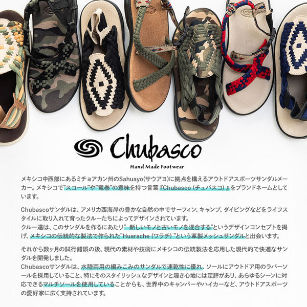 チュバスコ アズテック ユニセックスサンダル ブラック×ブラック Chubasco AZTEC BLACKxBLACK A130293