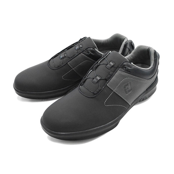 フットジョイ コンツアー ソフトスパイク ゴルフ ダイヤルシューズ ブラック×チャコール FootJoy FJ 54197 JF CONTOUR BOA BLACK×CHARCOAL