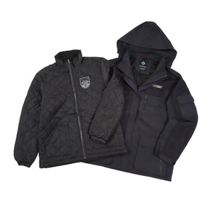 【全2色】FOG-002L レディース レイヤード アウター ジャケット 3way 3in1 フォーセンス 女性 婦人 暖かい 撥水 防寒 雪 春 秋 冬