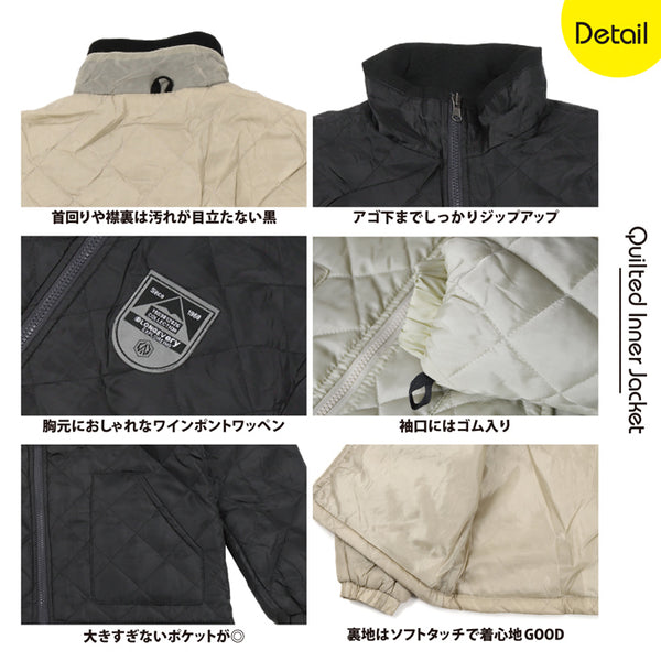 【全2色】FOG-002L レディース レイヤード アウター ジャケット 3way 3in1 フォーセンス 女性 婦人 暖かい 撥水 防寒 雪 春 秋 冬