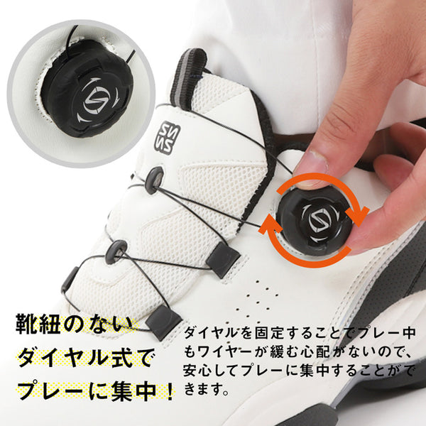 【全6色】フォーセンス メンズ ゴルフ スパイクレス ダイヤル式 シューズ シームレス ダイヤルシューズ FOSN-010M