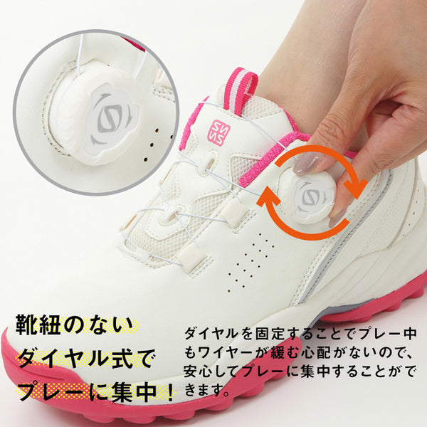 【全5色】フォーセンス レディース ゴルフ スパイクレス ダイヤル式 シューズ シームレス ダイヤルシューズ FOSN-011L