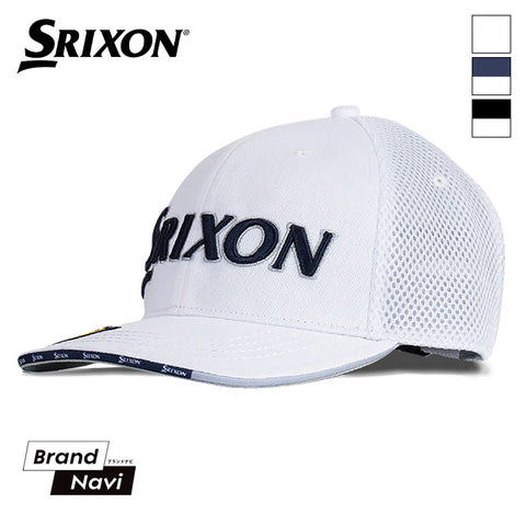 【全3色】SRIXON スリクソン 帽子 メンズ ツアーキャップ ブランド キャップ ベースボールキャップ カーブなし ベルトバックル 刺繍 メッシュ スポーツ ランニング マラソン ゴルフ テニス