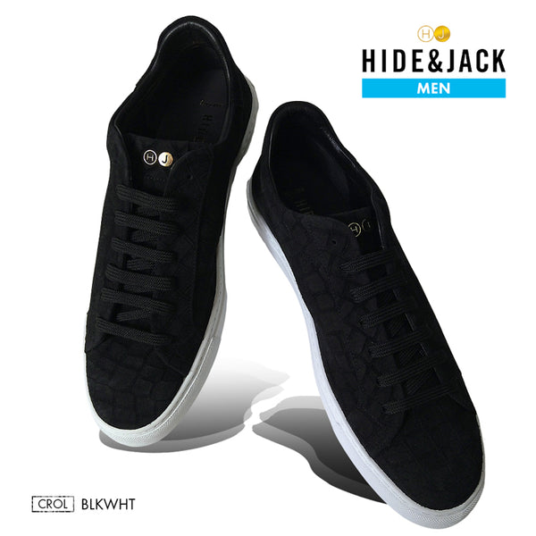 ハイドアンドジャック スニーカー メンズ 紳士 ブランド クロコ スエード ブラック HIDE&JACK CROLBLKWHT