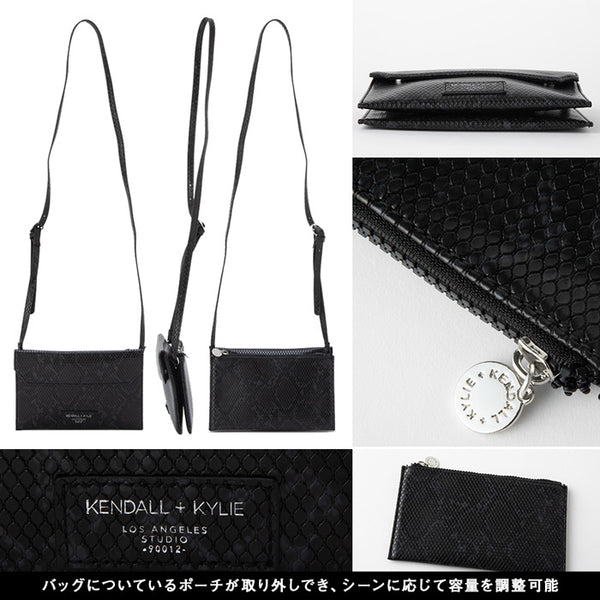 Kendall+Kylie SIENNA BLACK ケンダルアンドカイリー シエンナ クロスボディポーチ レディースショルダーバッグ ブラック
