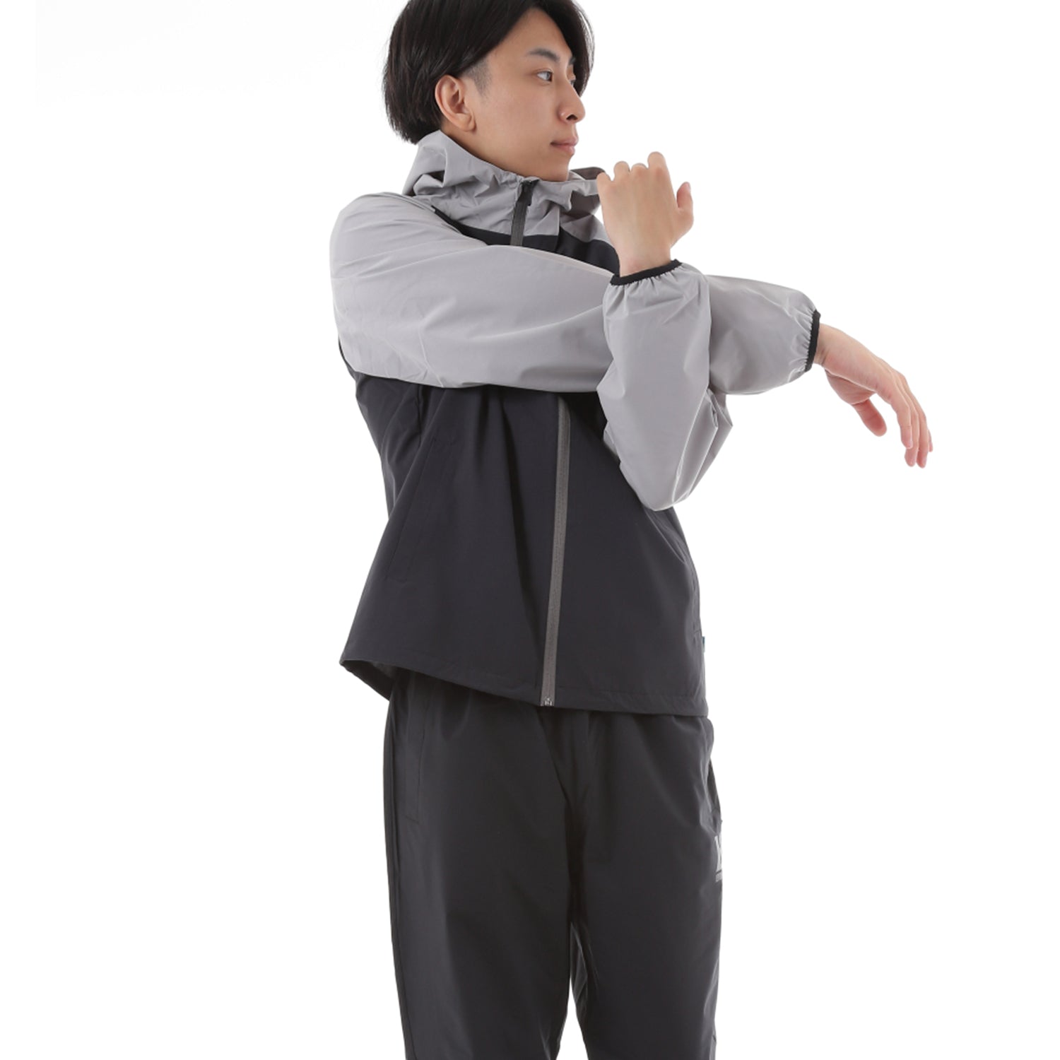 【全4色】レイトンハウス メンズ ストレッチサウナスーツ 上下セット ジャケット 洗える 減量着 上下セット スポーツ 軽量 ダイエット LD-202M