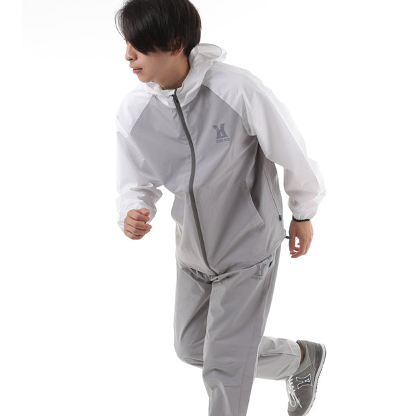 【全4色】レイトンハウス メンズ ストレッチサウナスーツ 上下セット ジャケット 洗える 減量着 上下セット スポーツ 軽量 ダイエット LD-202M
