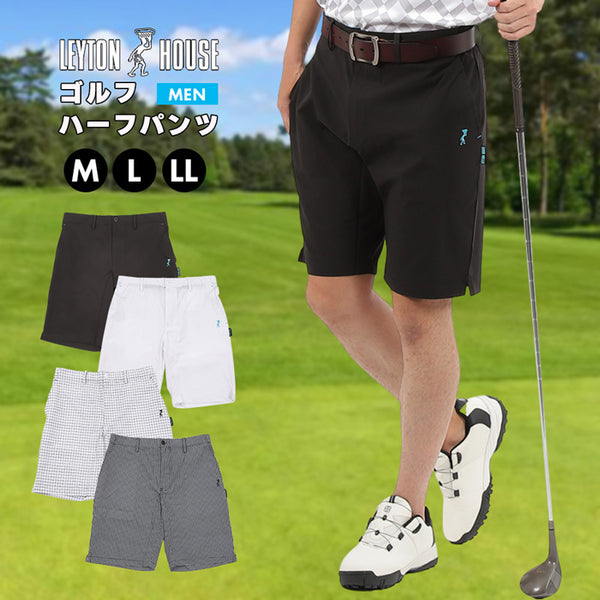 【全4色】レイトンハウス メンズ ハーフパンツ ゴルフ スポーツ ボトムス 半ズボン 五分丈 LEG-103P