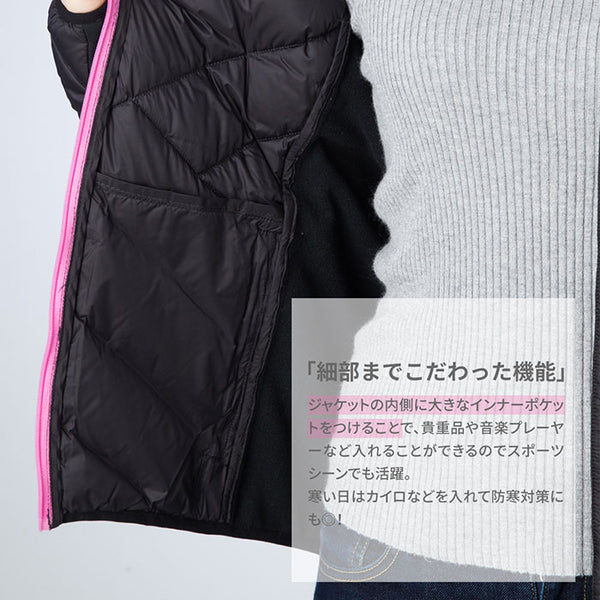 レイトンハウス レディースダウンジャケット ブラック×グレー LEYTON HOUSE LHD-317L BLACK×GREY