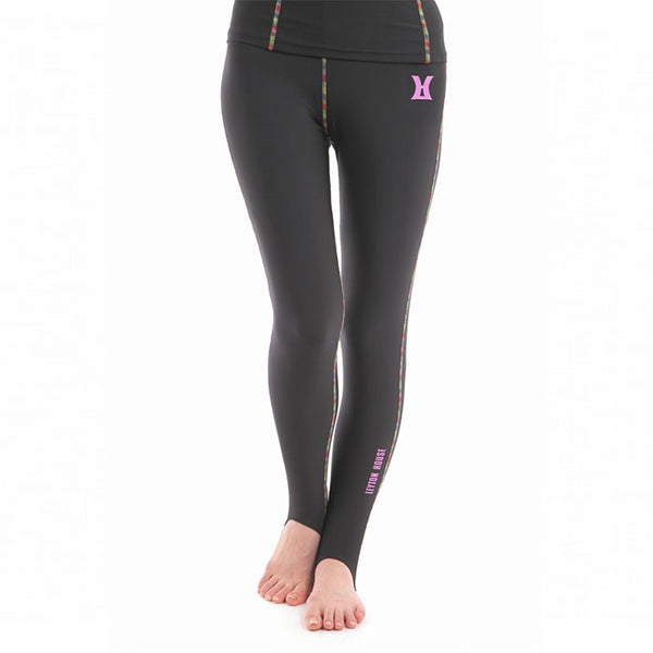 レイトンハウス レディースラッシュガードパンツ トレンカ ブラック×ピンク LEYTON HOUSE LRT-301P BLACK×PINK