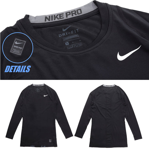ナイキ メンズコンプレッションシャツクルーネック ダークグレー NIKE MENS NP COMP LS CREW 703088 DARK GREY