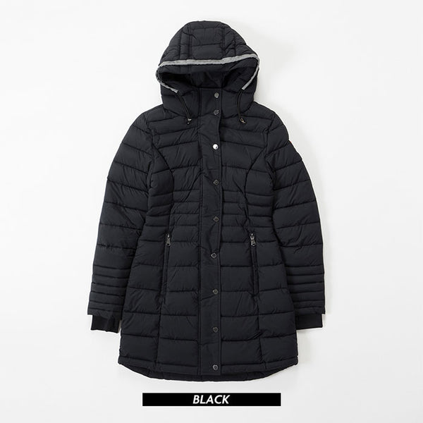 パジャールカナダ レディース中綿ロングコート ストレッチパフジャケット ブラック Pajar CANADA WILLOW P2N109F9SP BLACK