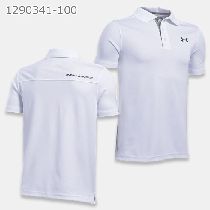 アンダーアーマー 4WAYジュニアストレッチ半袖ポロシャツ ホワイト UNDER ARMOUR Performance Polo Boys Golf Short Sleeve Shirt 1290341-100 WHITE