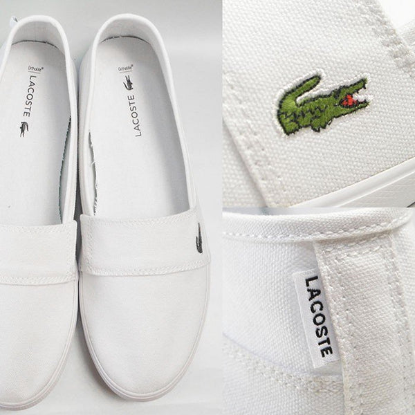 ラコステ キャンバス LACOSTE 白靴 スリッポン スリップオン マリス スニーカー 靴 MARICE BL 2 メンズ レディース ユニセックス シューズ シンプル ホワイト