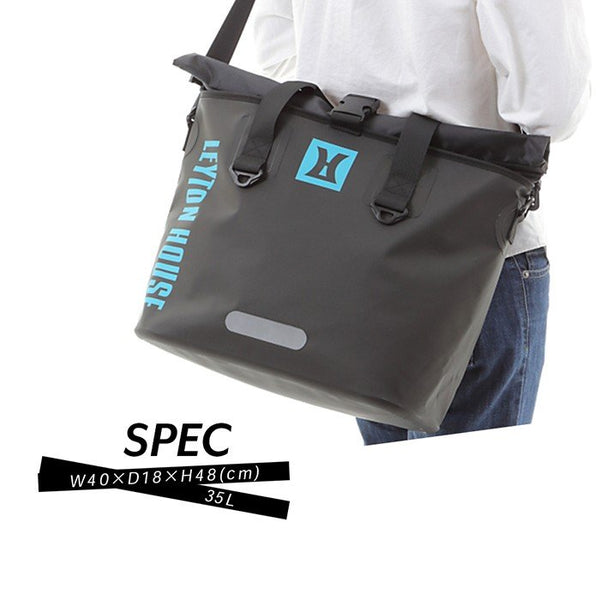 レイトンハウス 防水 ドライバッグ ショルダーバッグ トートバッグ 35L 多機能 メンズ レディース ジュニア LEYTON HOUSE ネオンカラー カバン BLACK ブラック