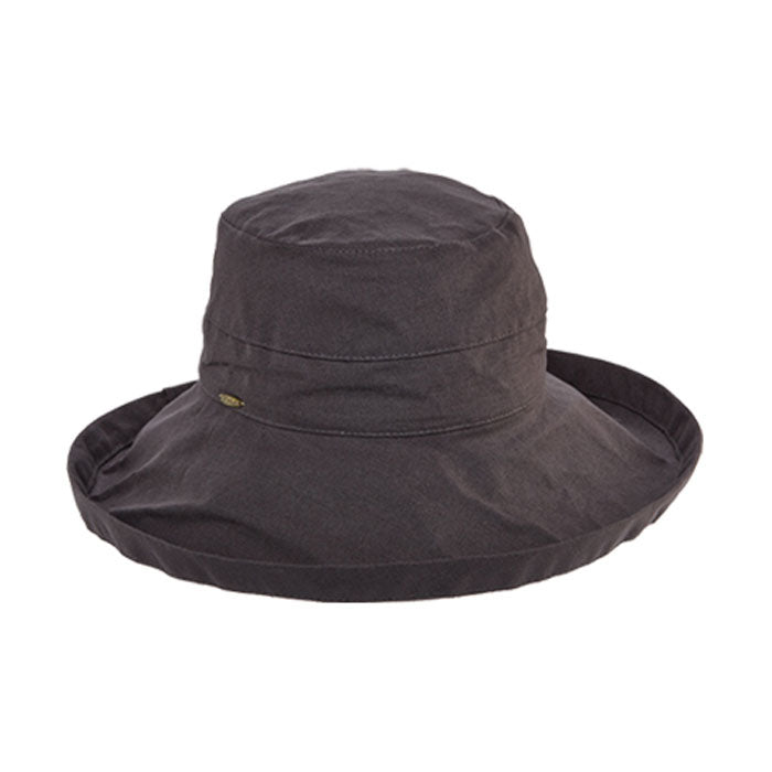 スカラハット ジアナ ベーシック レディースハット チャコール 紫外線対策 UVカット帽子 SCALA GIANA BASIC LC399 CHARCOAL