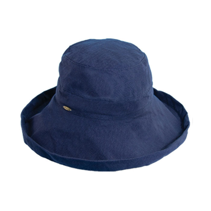 スカラハット ジアナ ベーシック レディースハット ネイビー 紫外線対策 UVカット帽子 SCALA GIANA BASIC LC399 NAVY