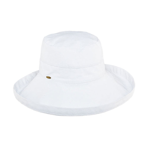 スカラハット ジアナ ベーシック レディースハット ホワイト 紫外線対策 UVカット帽子 SCALA GIANA BASIC LC399 WHITE