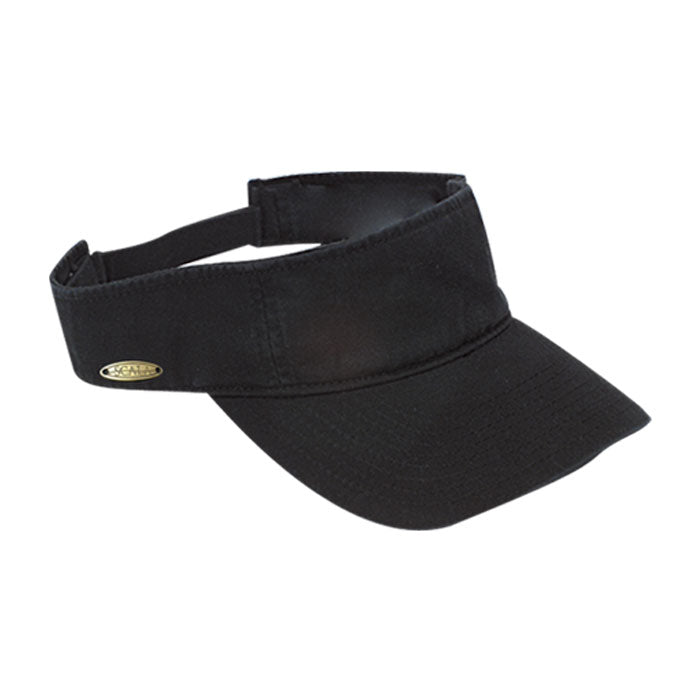 スカラハット チャンプレイン メンズ レディースサンバイザー?ブラック 帽子 SCALA V7 CHAMPLAIN BLACK