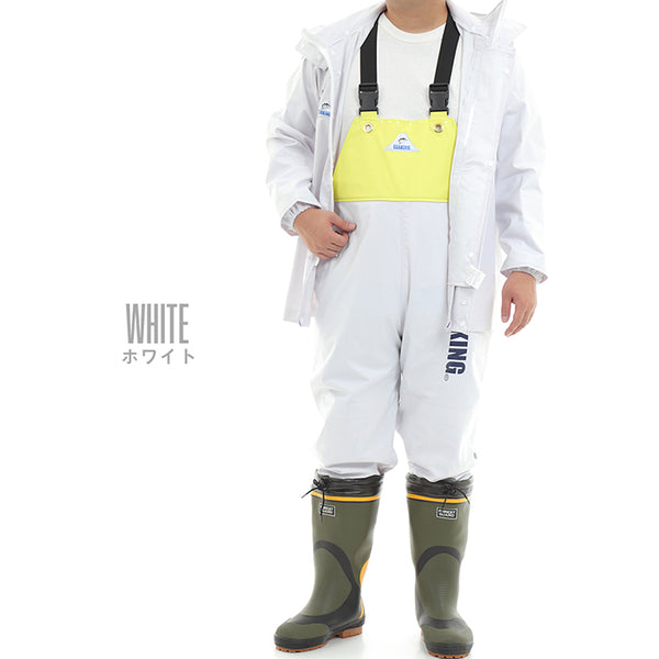 【全4色】SEAKING シーキング 水産 業務用 作業用 合羽 胸付きズボン サロペット オーバーオール パンツ オールインワン 防水 大きいサイズ カッパ メンズ 男性 紳士 ユニセックス ハイスペック