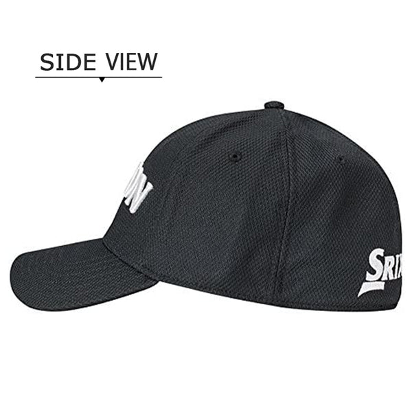 SRIXON スリクソン 帽子 メンズ フレキシ ツアーキャップ ブランド キャップ ベースボールキャップ アジャスター無し 刺繍 メッシュ スポーツ ゴルフ ブラック 30170111