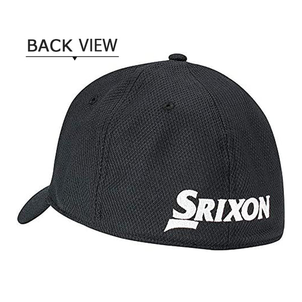 SRIXON スリクソン 帽子 メンズ フレキシ ツアーキャップ ブランド キャップ ベースボールキャップ アジャスター無し 刺繍 メッシュ スポーツ ゴルフ ブラック 30170111
