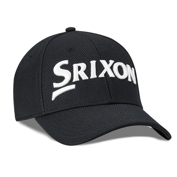 SRIXON スリクソン 帽子 メンズ フレキシ ツアーキャップ ブランド キャップ ベースボールキャップ アジャスター無し 刺繍 メッシュ スポーツ ゴルフ ブラック 30170111