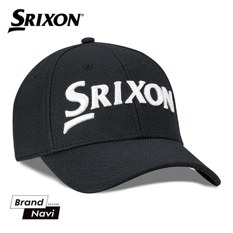 SRIXON スリクソン 帽子 メンズ フレキシ ツアーキャップ ブランド キャップ ベースボールキャップ アジャスター無し 刺繍 メッシュ スポーツ ゴルフ ブラック 30170111