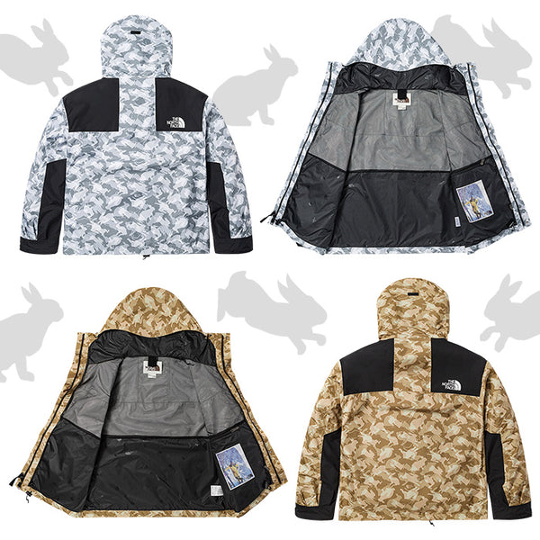 【日本未入荷カラー】ノースフェイス ロゴ ウサギ プリント 86 レトロマウンテンジャケット メンズ ゴープコア NF0A7UR9 耐水 アウター トップス アウトドア 軽量 ウインドブレーカー スポーツ スキー スノボ