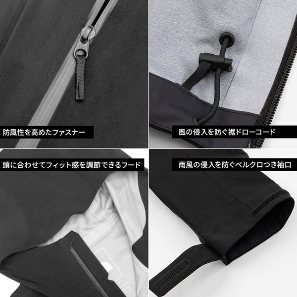 ノースフェイス アウター メンズ ジャケット ブラック レイン ポケッタブル パーカー NF0A7W73