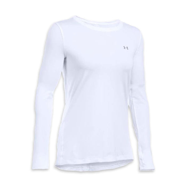アンダーアーマー レディースヒートギア アーマーロングスリーブTシャツ ホワイト UNDER ARMOUR HG ARMOUR LONG SLEEVE 1285640 WHITE