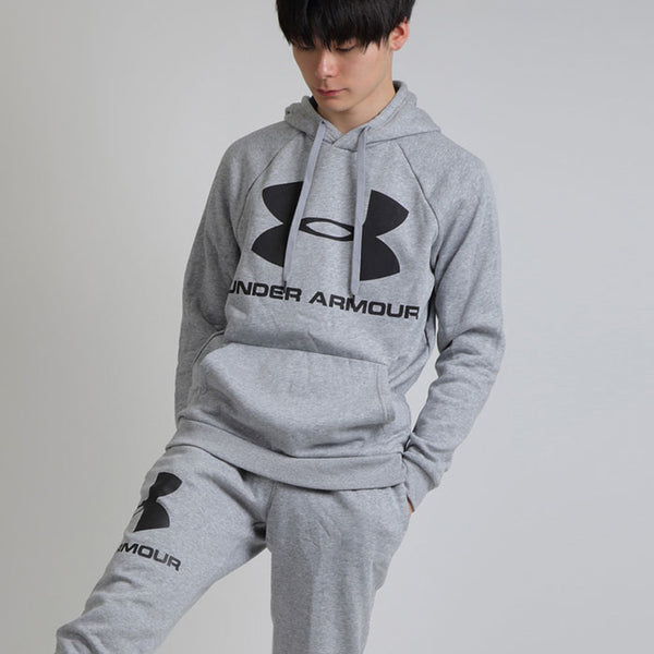 アンダーアーマー メンズ ライバルフリース スポーツスタイル フーディーロゴパーカー?スティールライトヘザー UNDER ARMOUR RIVAL FLEECE SPORTSTYLE LOGO HOODIE 1345628-035?Steel-LightHeather