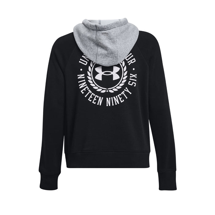 アンダーアーマー レディース フーディー 裏起毛 ブラック RIVAL FLEECE CB HOODIE 1373031