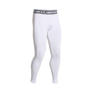 アンダーアーマー メンズ長袖ヒートギアコンプレッションパンツ ホワイト UNDER ARMOUR HG LS COMP 1257474-100 WHITE