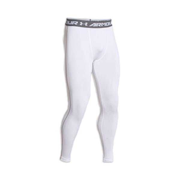 アンダーアーマー メンズ長袖ヒートギアコンプレッションパンツ ホワイト UNDER ARMOUR HG LS COMP 1257474-100 WHITE