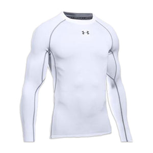 アンダーアーマー メンズ長袖ヒートギアコンプレッションシャツ ホワイト UNDER ARMOUR HG LS COMP 1257471-100 WHITE