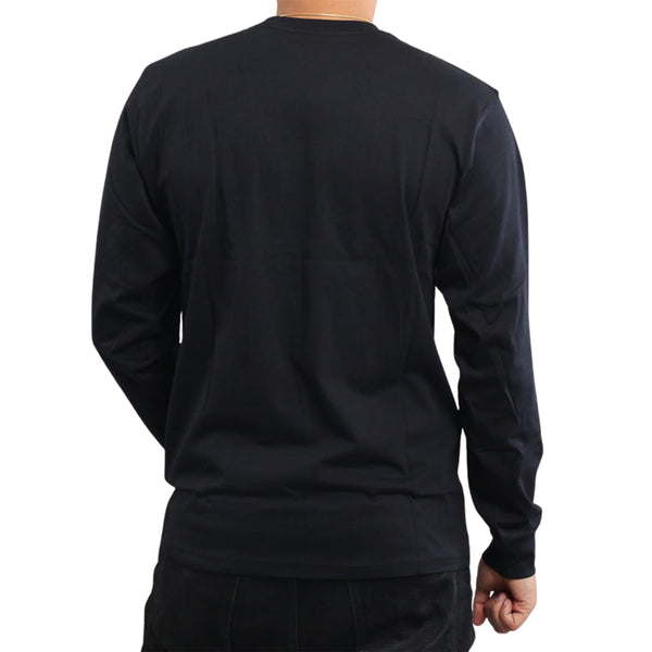 【全2色】バンズ トップス メンズ ロングスリーブ ロンT ロングTシャツ 紳士 男性用 コットン100％ 綿 リブ袖 クルーネック スケボー トレーニング 長袖 ストリート カジュアル VANS ブラック ホワイト