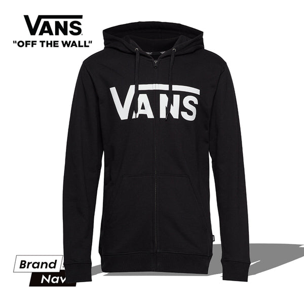 VANS バンズ トップス メンズ クラシック ジップ フーディー2 スウェットパーカ ジップフーディー ジップアップ ファッション リブ袖 紐 ドローコード 服 裏起毛 キャンプ ファッション ストリート ブラック