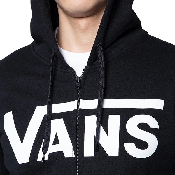 VANS バンズ トップス メンズ クラシック ジップ フーディー2 スウェットパーカ ジップフーディー ジップアップ ファッション リブ袖 紐 ドローコード 服 裏起毛 キャンプ ファッション ストリート ブラック