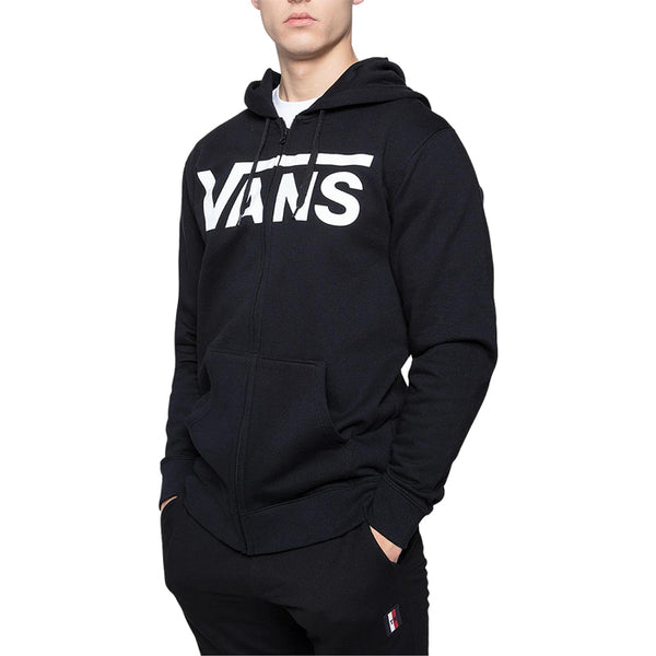 VANS バンズ トップス メンズ クラシック ジップ フーディー2 スウェットパーカ ジップフーディー ジップアップ ファッション リブ袖 紐 ドローコード 服 裏起毛 キャンプ ファッション ストリート ブラック