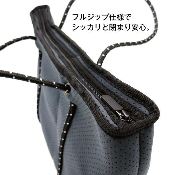 【全6色】ウィローベイ レディース トートバッグ ブティック ネオプレーンジップ プールバッグ ビーチバッグ ジムバッグ マザーズバッグ 通勤バッグ ポーチ付 肩掛け 耐水 ポーチ ダブルハンドル ファスナー開閉 ネオプレン 旅行